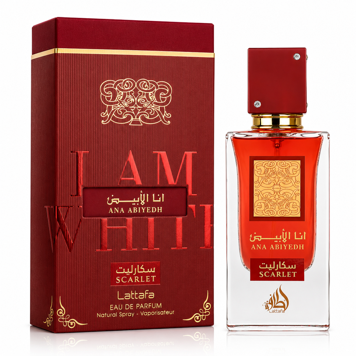 Lattafa Ana Abiyedh Scarlet Eau de Parfum – Luxury Fragrance – 60 ml / 2.0 Fl. oz.
